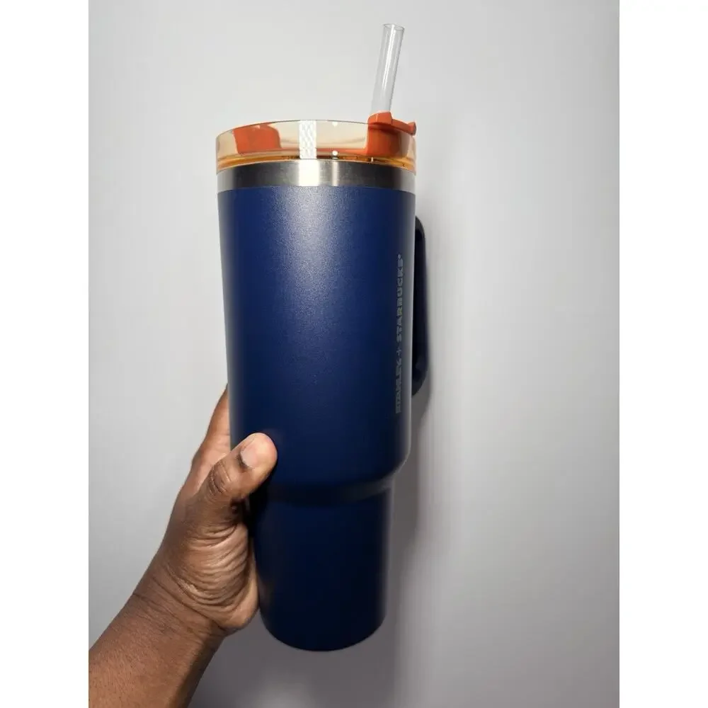 Stanley X Starbucks Philippines Exclusive 2023 OG NAVY 40oz Quencher Tumbler NWT - Picture 3 of 8